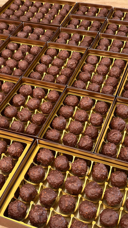 Hazelnut Rocher Chocolate Truffles