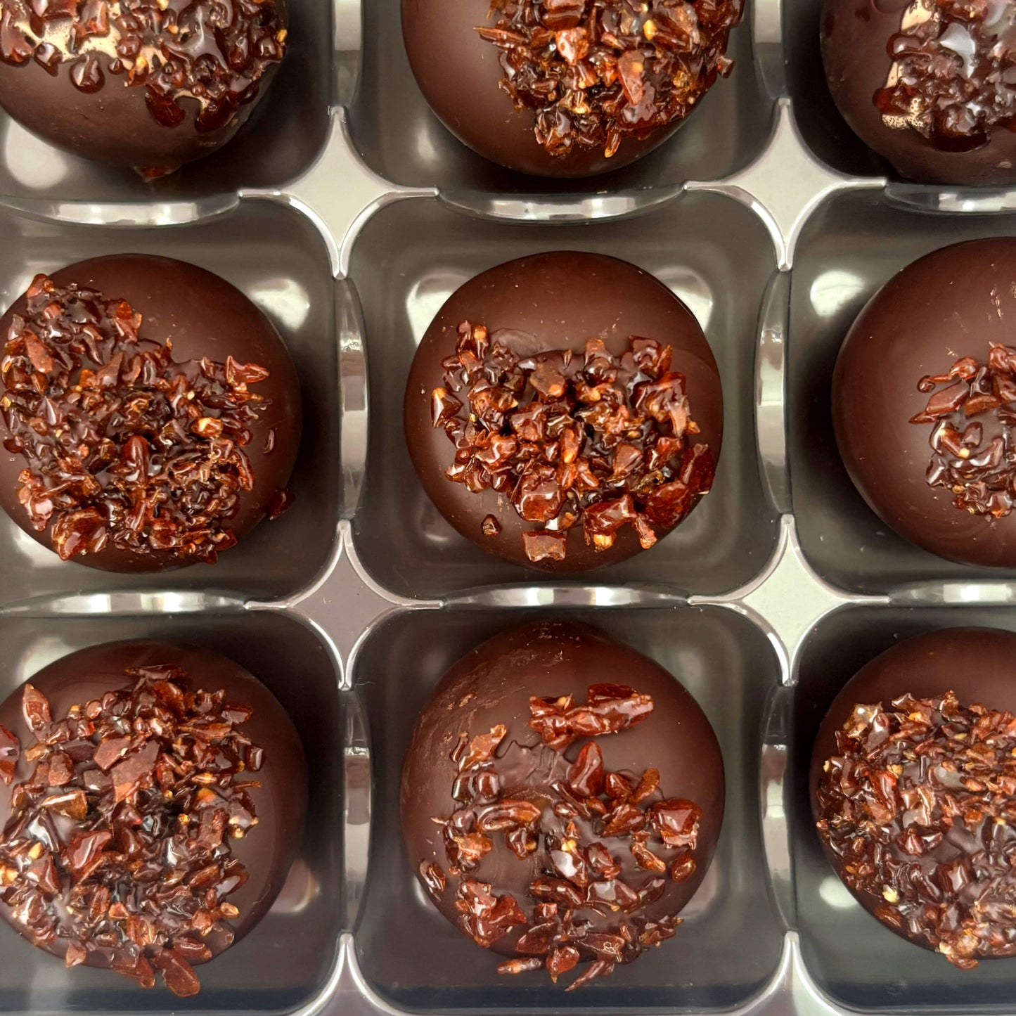 Salt & Pepper'd Caramel Dark Chocolate Truffles