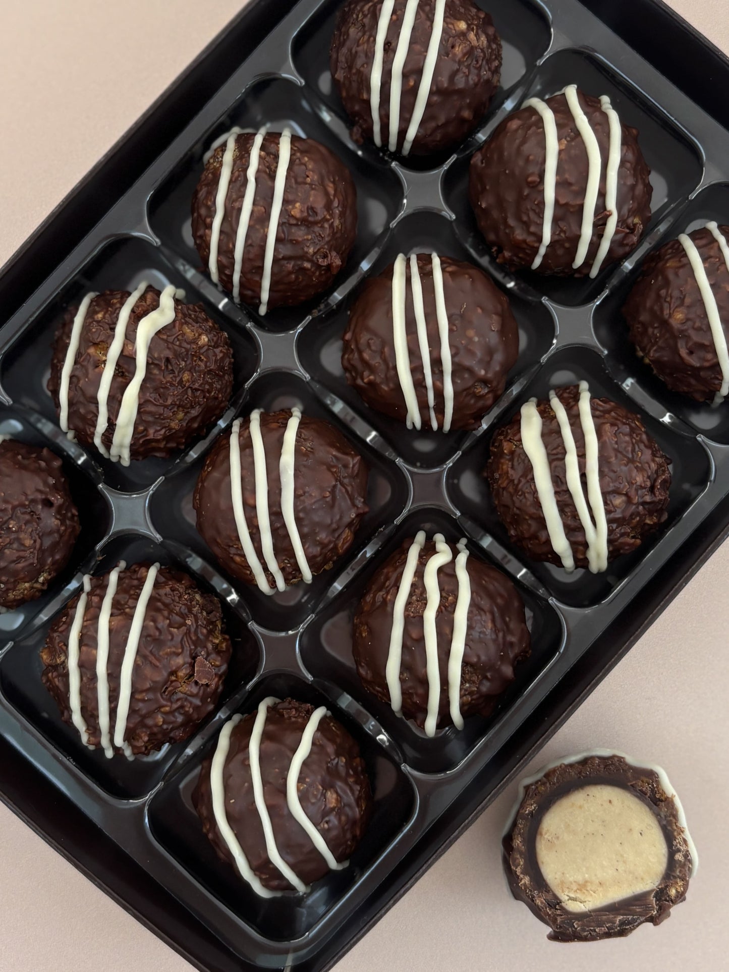 White Chocolate Hazelnut Kinder Bueno Truffles