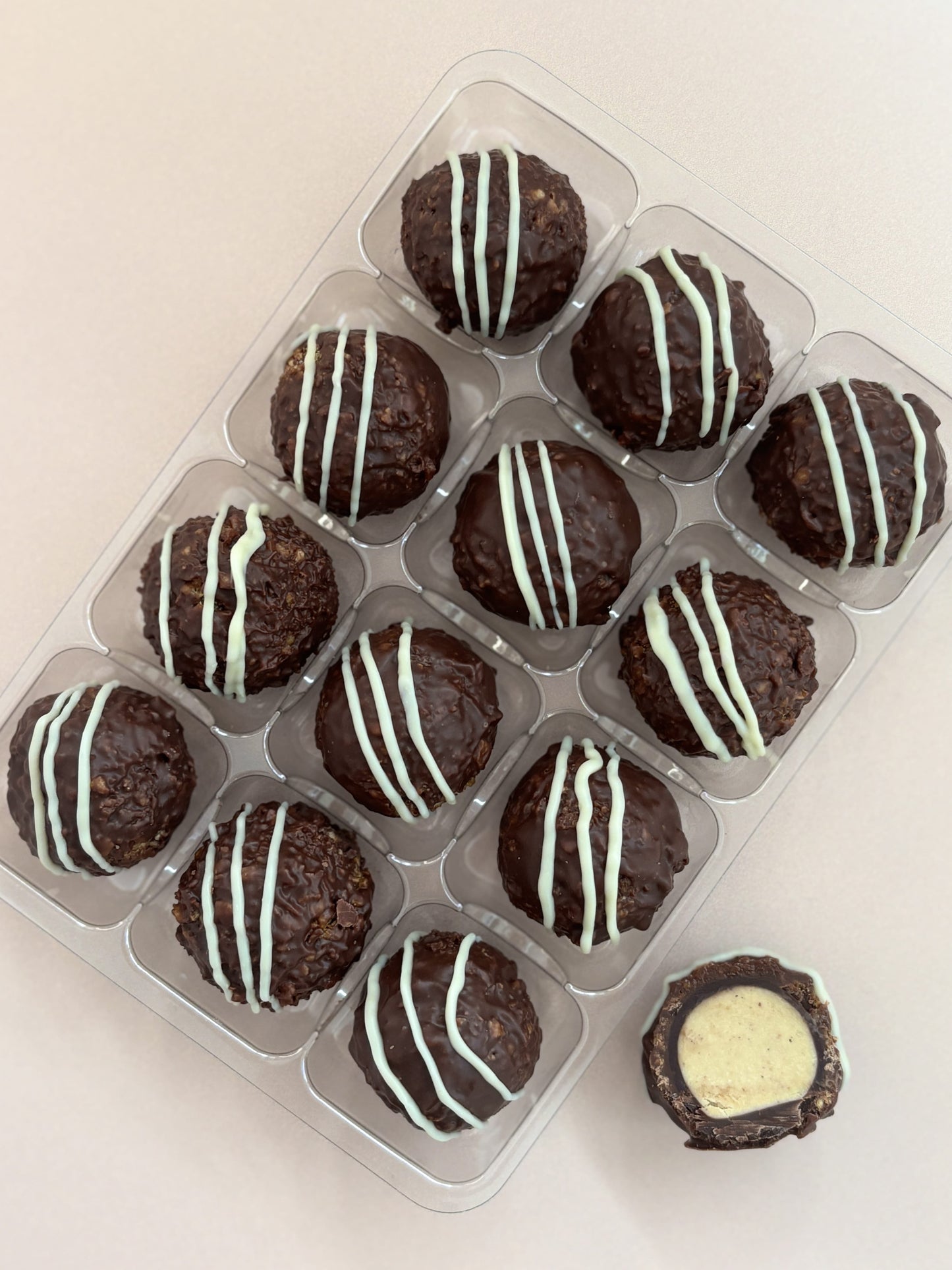 White Chocolate Hazelnut Kinder Bueno Truffles