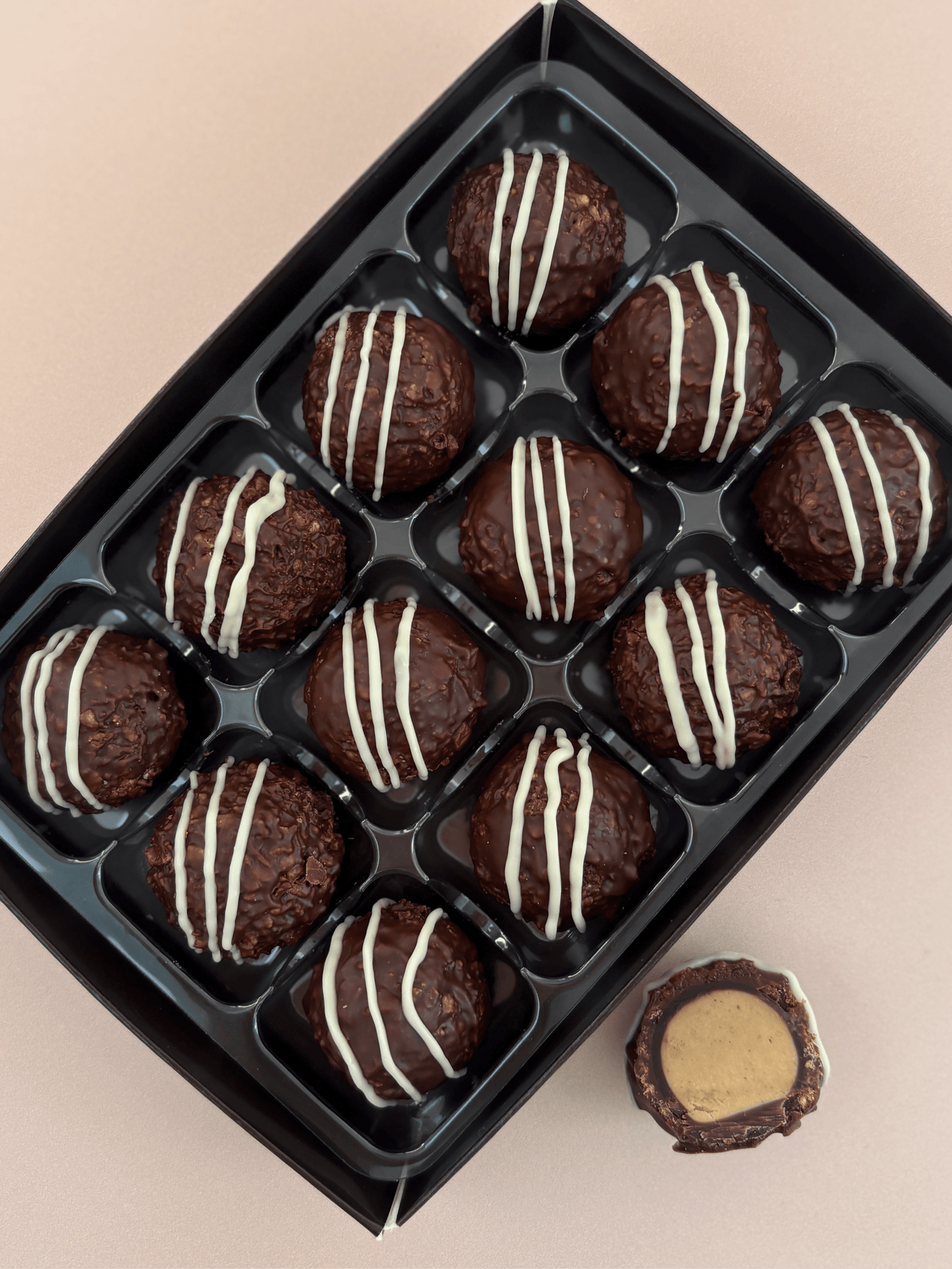 White Chocolate Hazelnut Kinder Bueno Truffles