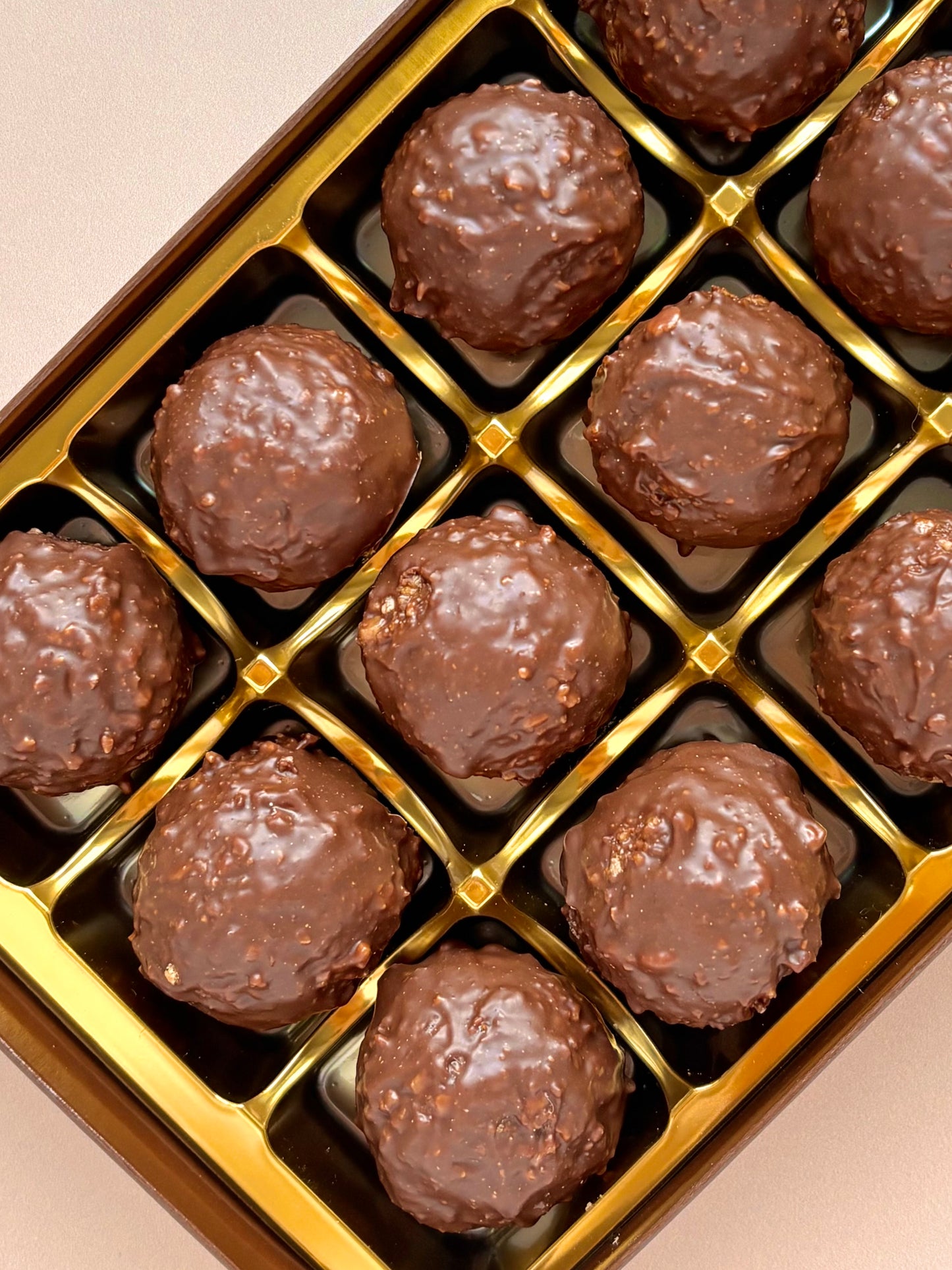 Hazelnut Rocher Chocolate Truffles