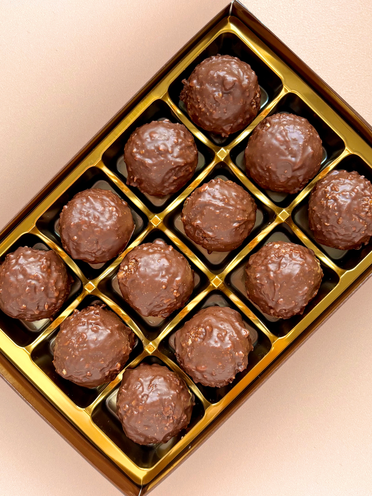 Hazelnut Rocher Chocolate Truffles