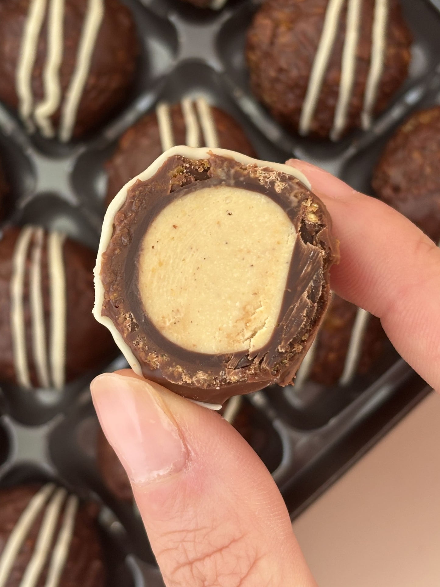 White Chocolate Hazelnut Kinder Bueno Truffles