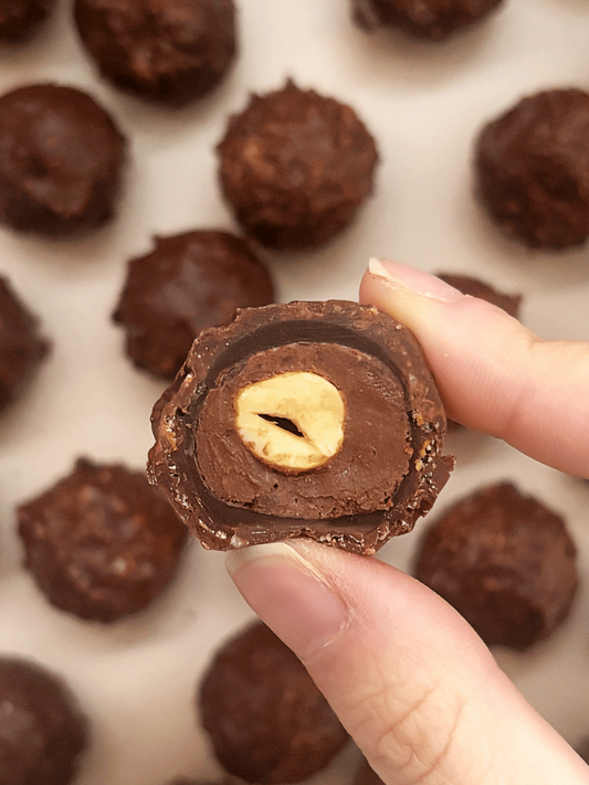 Hazelnut Rocher Chocolate Truffles