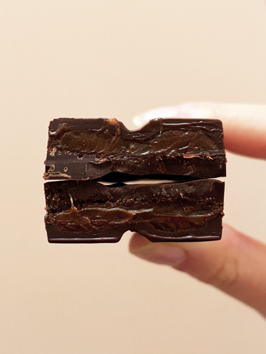 Salted Caramel Brownie 65% Dark Chocolate Bar